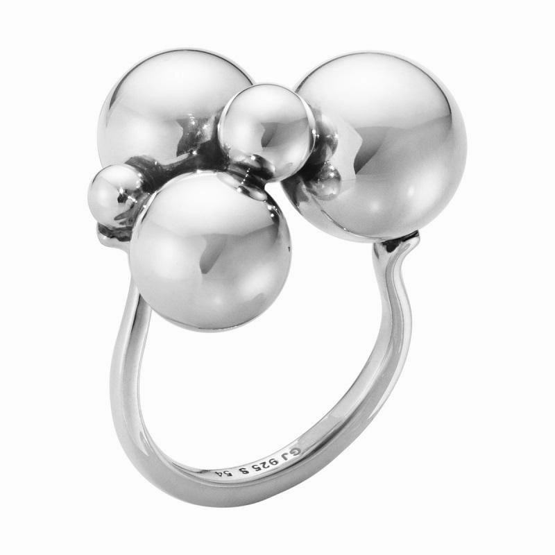 Georg Jensen Moonlight Grapes Sterling Silver Ring D