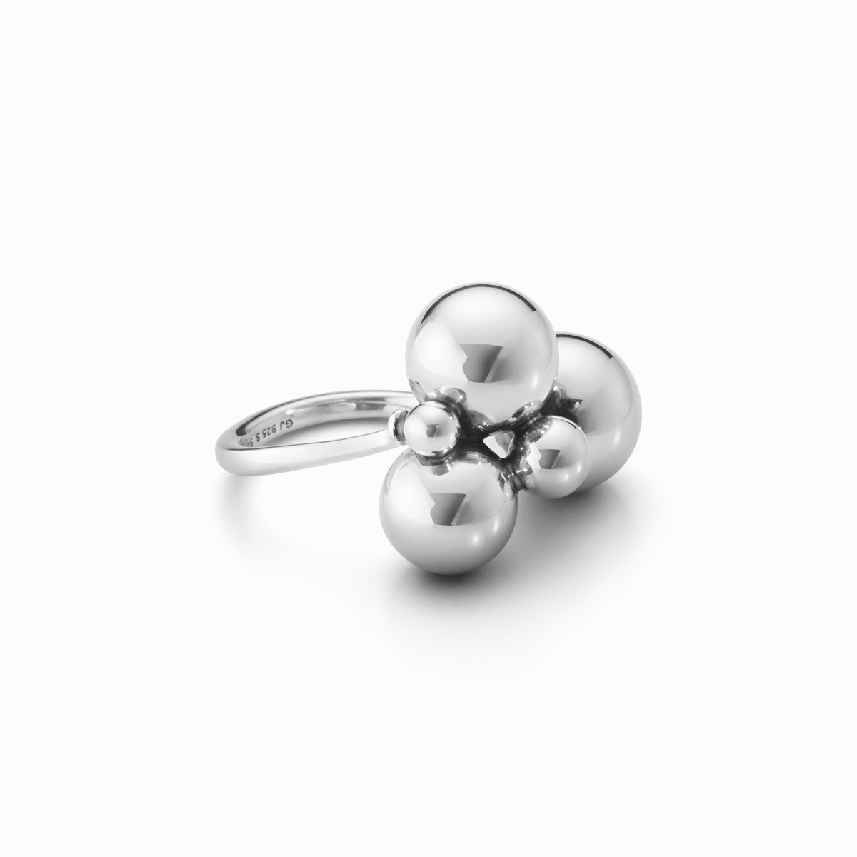 Georg Jensen Moonlight Grapes Sterling Silver Ring D