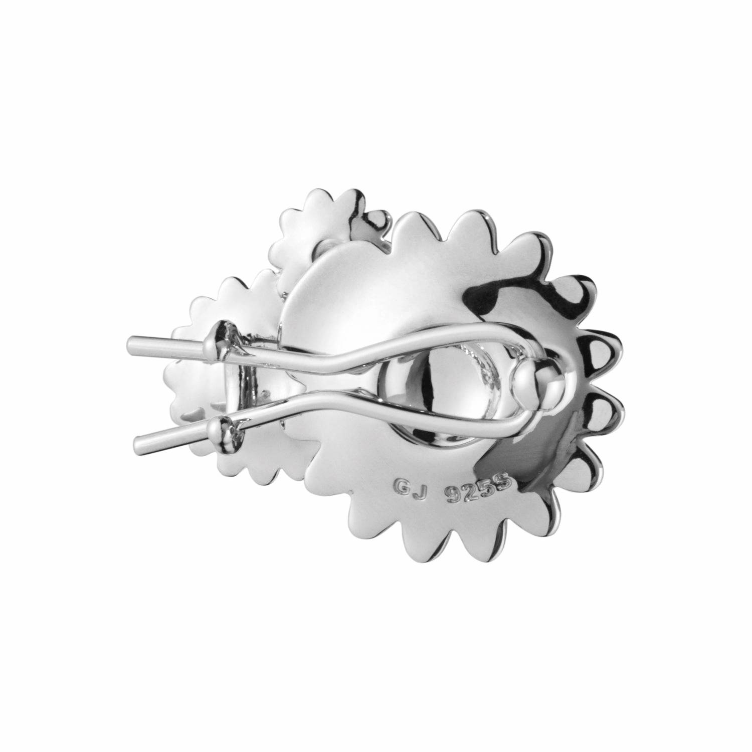 Georg Jensen Stine Goya Daisy Sterling Silver White Enamel Hair Clip D