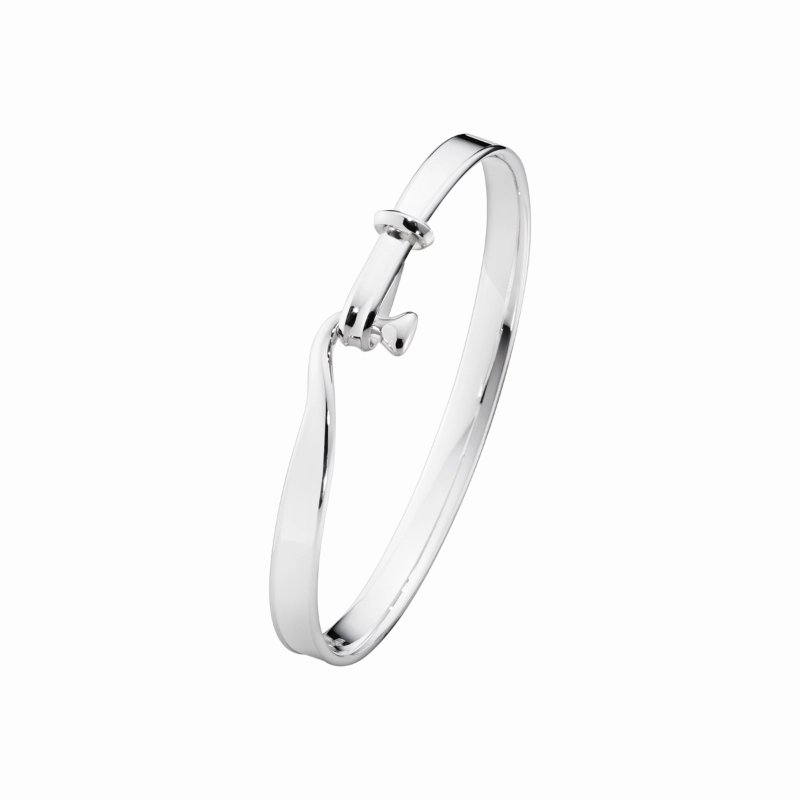 Georg Jensen Torun Sterling Silver 18ct Yellow Gold Diamond Bangle Set