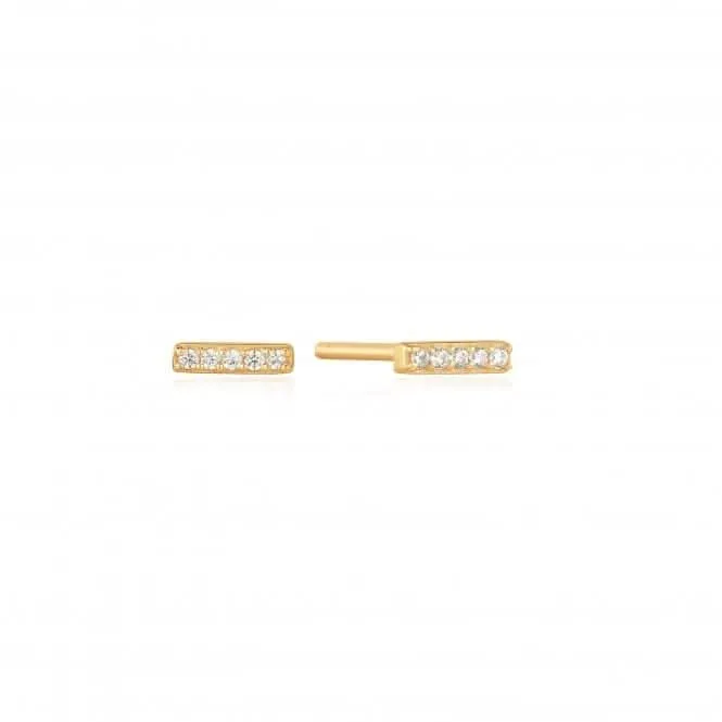 Gold Glam Bar Stud Earrings E037-01G