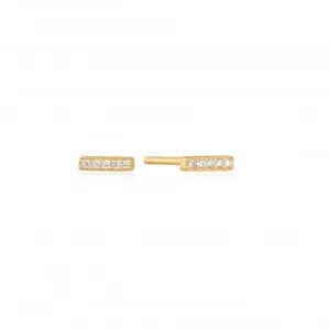 Gold Glam Bar Stud Earrings E037-01G