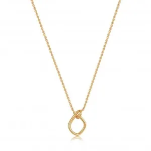 Gold Knot Pendant Necklace N029-02G