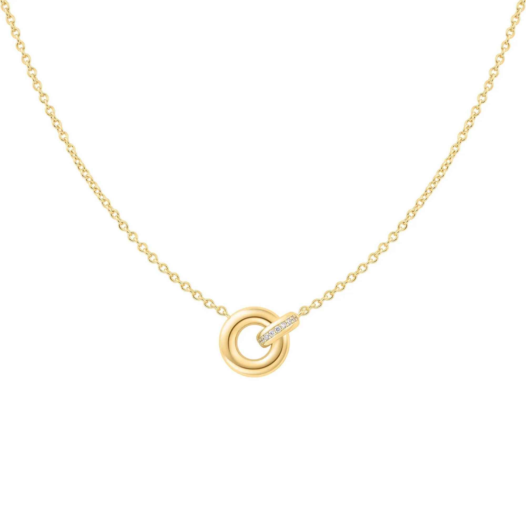 Gold Linked Necklace N062-02G