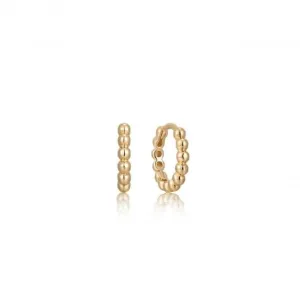 Gold Orb Huggie Hoop Earrings E045-03G