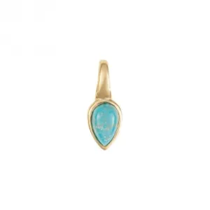 Gold Plated Birthstone December Turquioise Pendant P5225