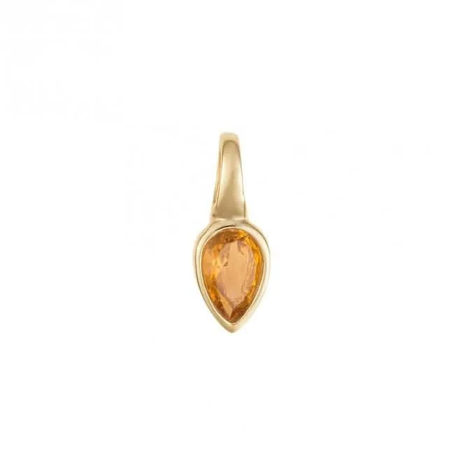 Gold Plated Birthstone November Citrine Pendant P5224