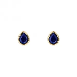 Gold Plated Birthstone September Lapis Lazuli Earrings E6210