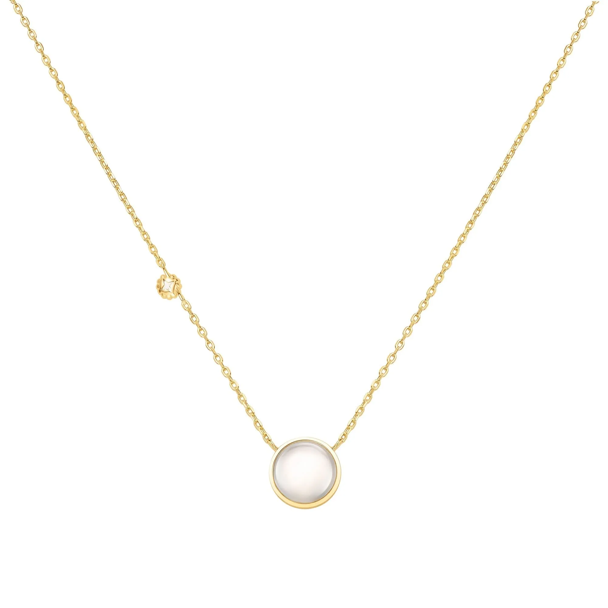 Gold Starry Mother of Pearl Necklace N065-05G