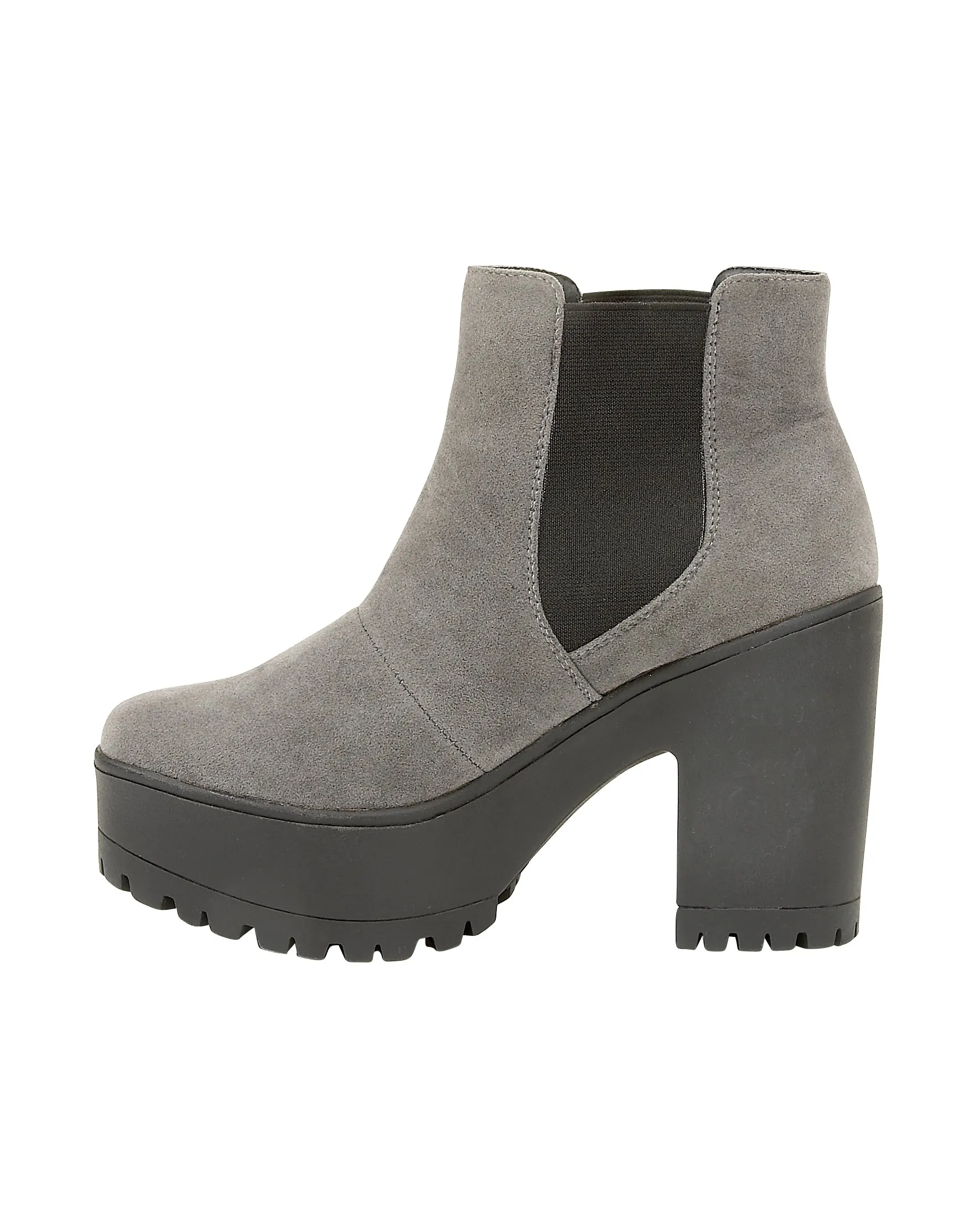 Grey Suedette Boots