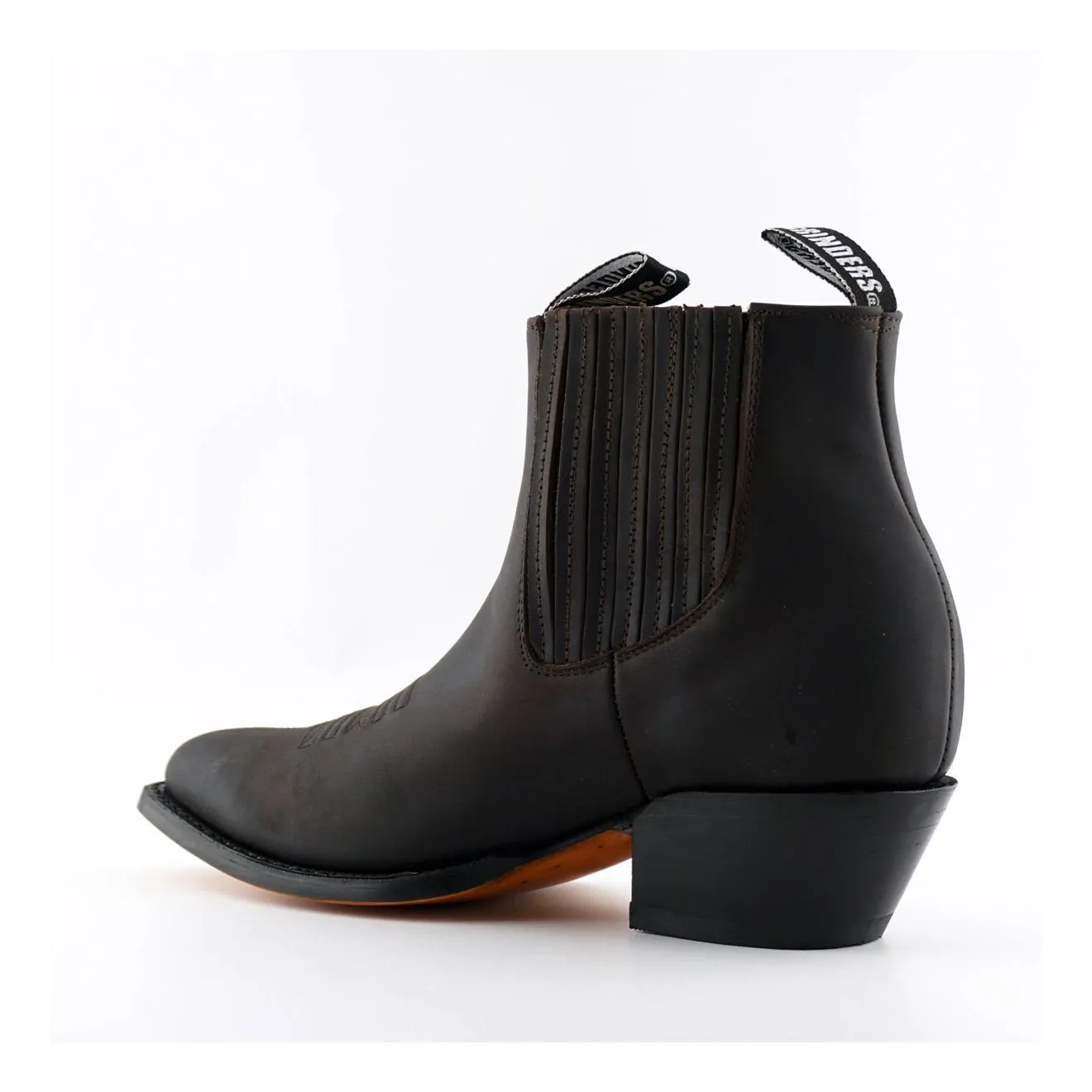 Grinders Unisex Brown Western Ankle Boots- Maverick