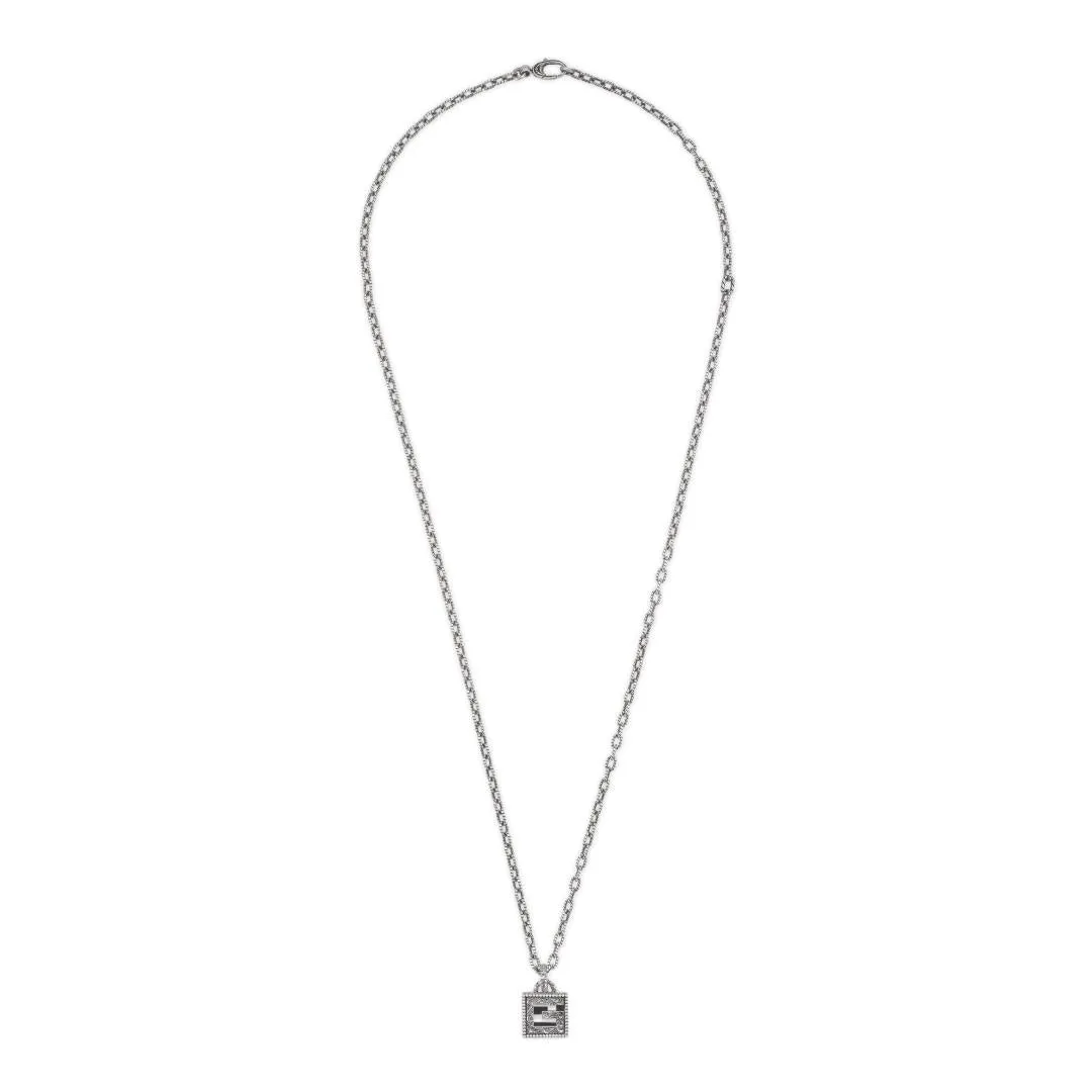 Gucci G Cube Sterling Silver G Motif Necklace D