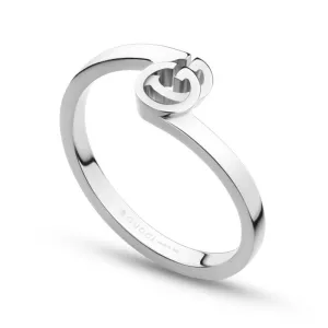Gucci GG Running 18ct White Gold Ring D