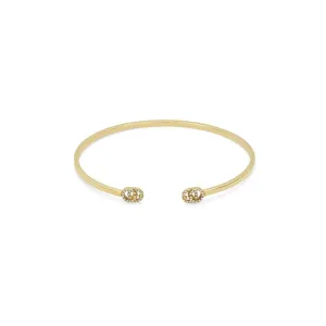 Gucci GG Running 18ct Yellow Gold Diamond Bangle