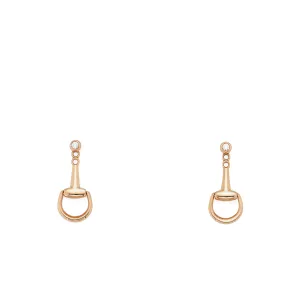 Gucci Horsebit 18ct Rose Gold and Diamond Drop Earrings