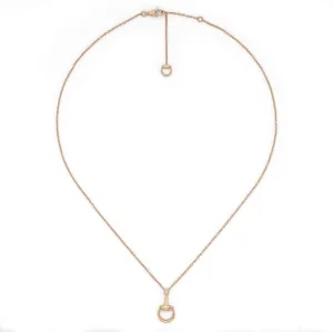Gucci Horsebit 18ct Rose Gold and Diamond Necklace