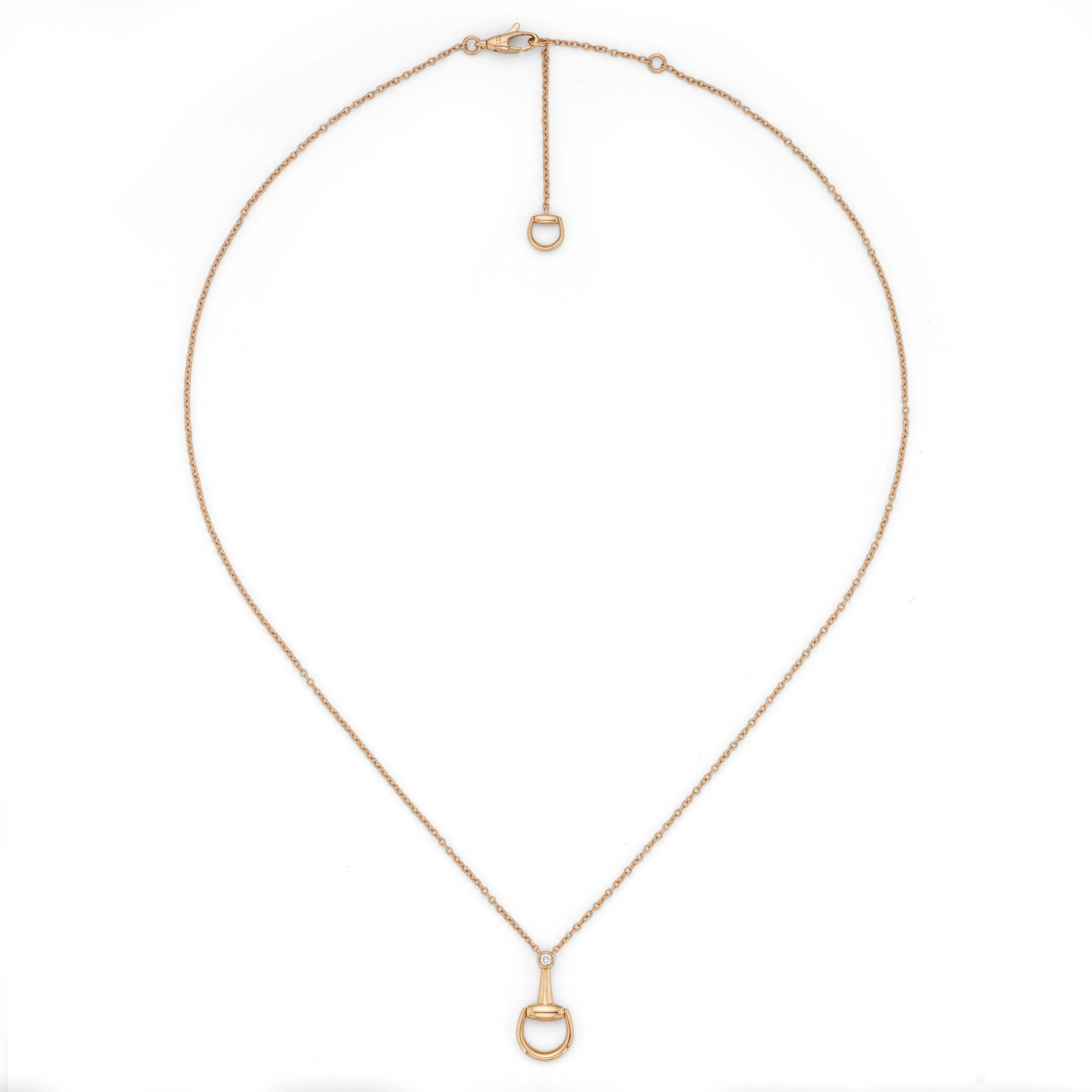 Gucci Horsebit 18ct Rose Gold and Diamond Necklace
