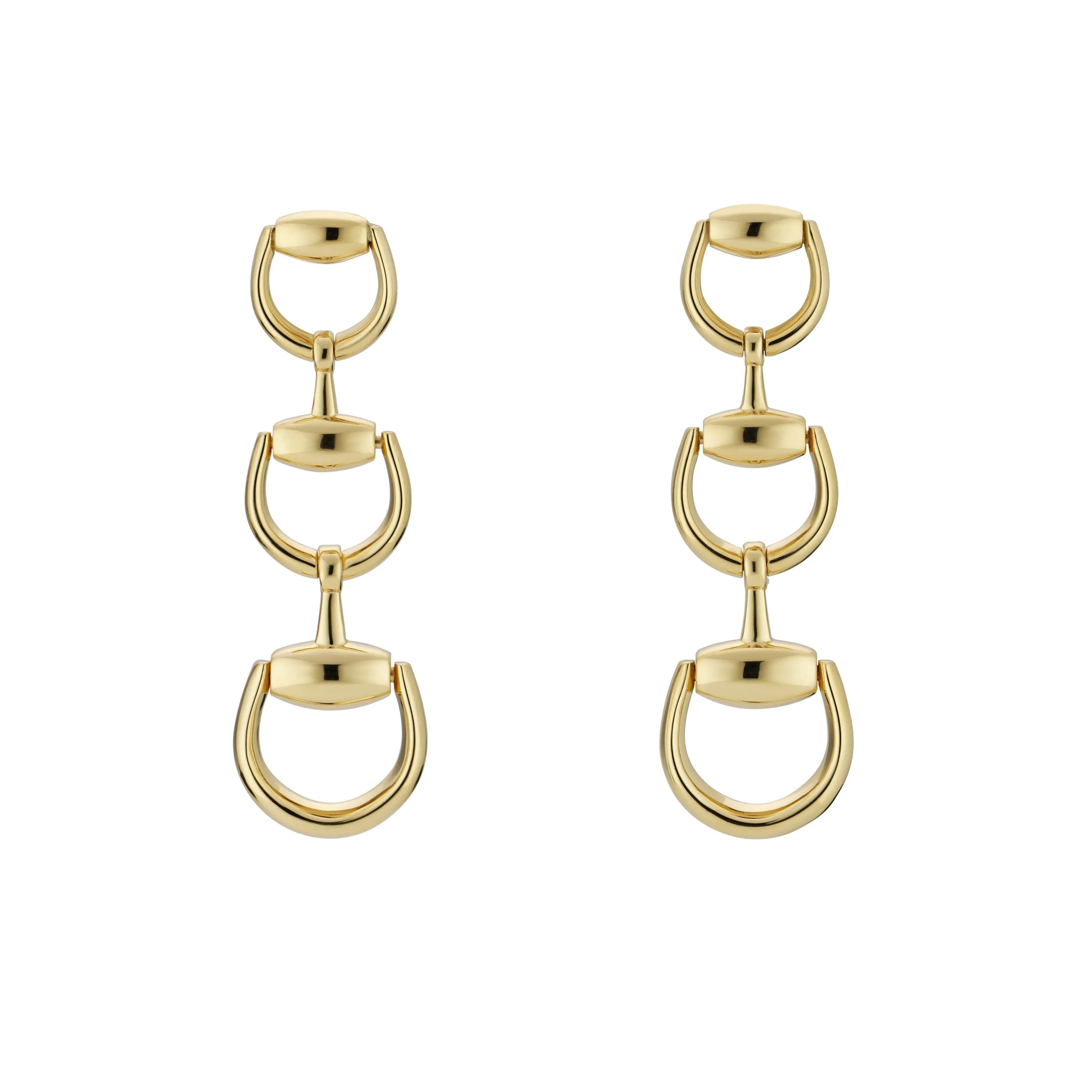 Gucci Horsebit 18ct Yellow Gold Drop Earrings
