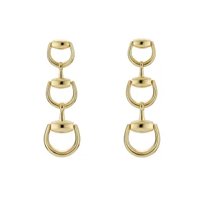 Gucci Horsebit 18ct Yellow Gold Drop Earrings