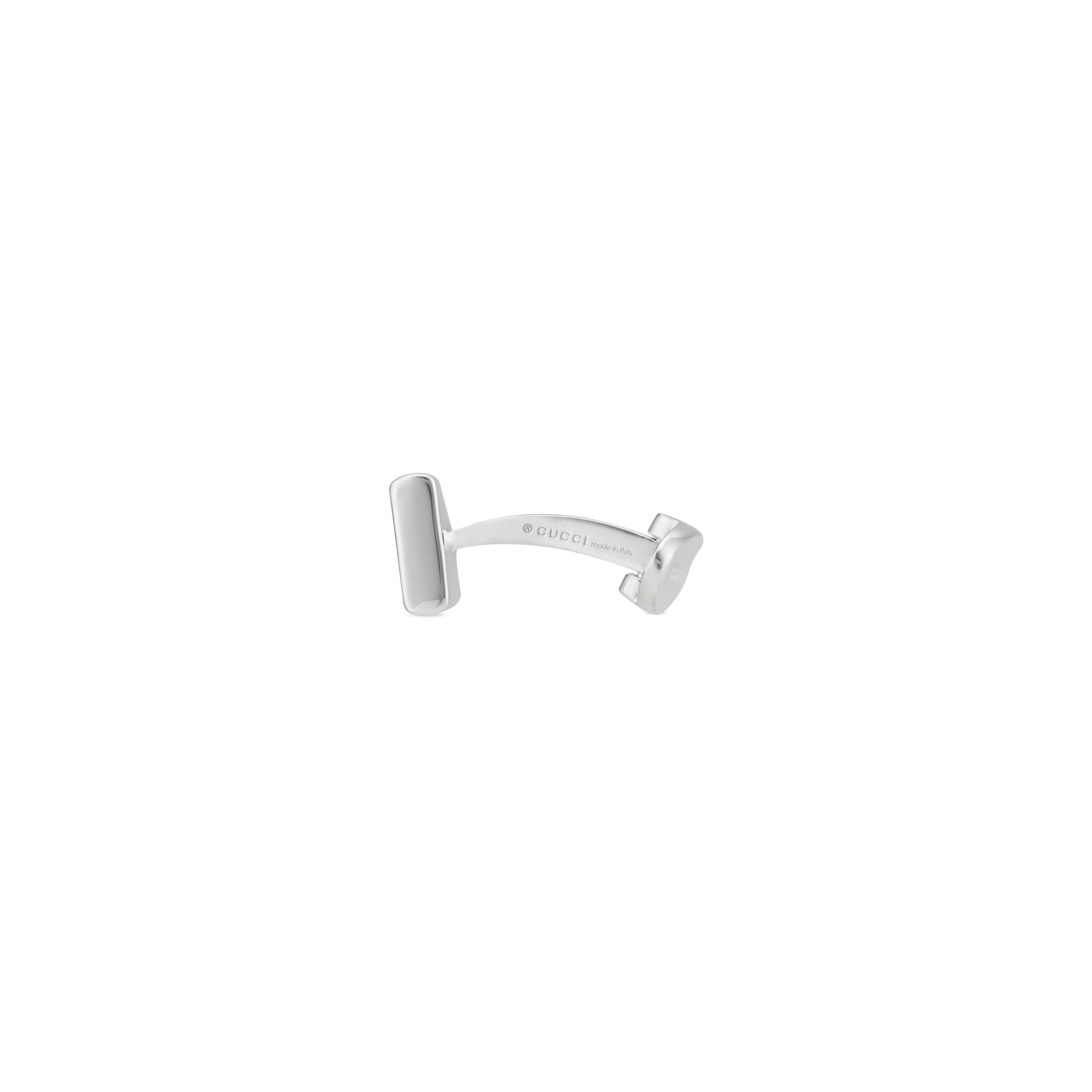Gucci Interlocking G Motif Rectangular Sterling Silver Cufflinks