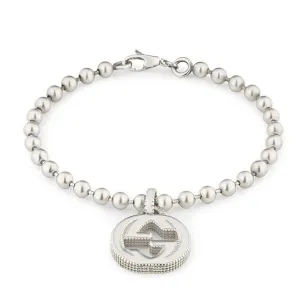 Gucci Interlocking Motif Sterling Silver Bracelet D