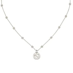 Gucci Interlocking Sterling Silver Pendant Necklace