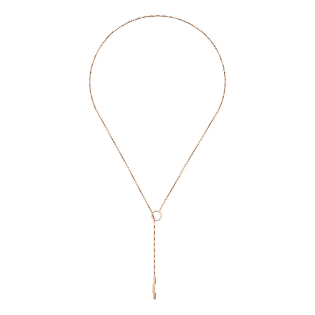 Gucci Link to Love 18ct Rose Gold Lariat Necklace