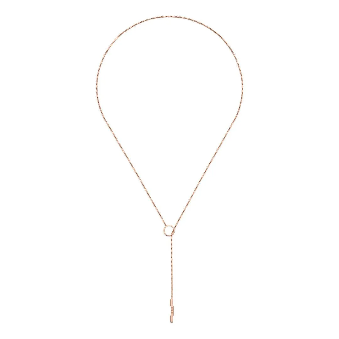 Gucci Link to Love 18ct Rose Gold Lariat Necklace