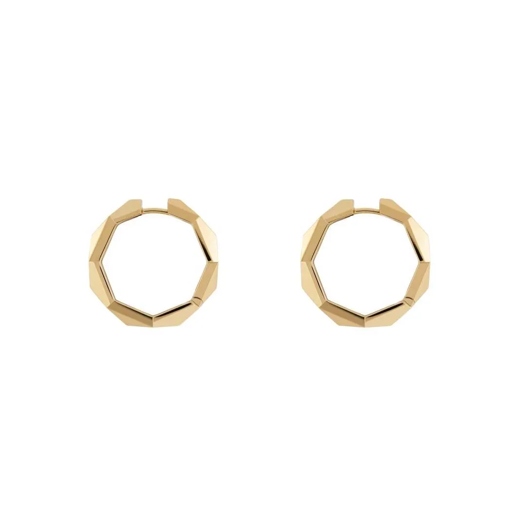Gucci Link to Love 18ct Yellow Gold Double Hoop Earrings D