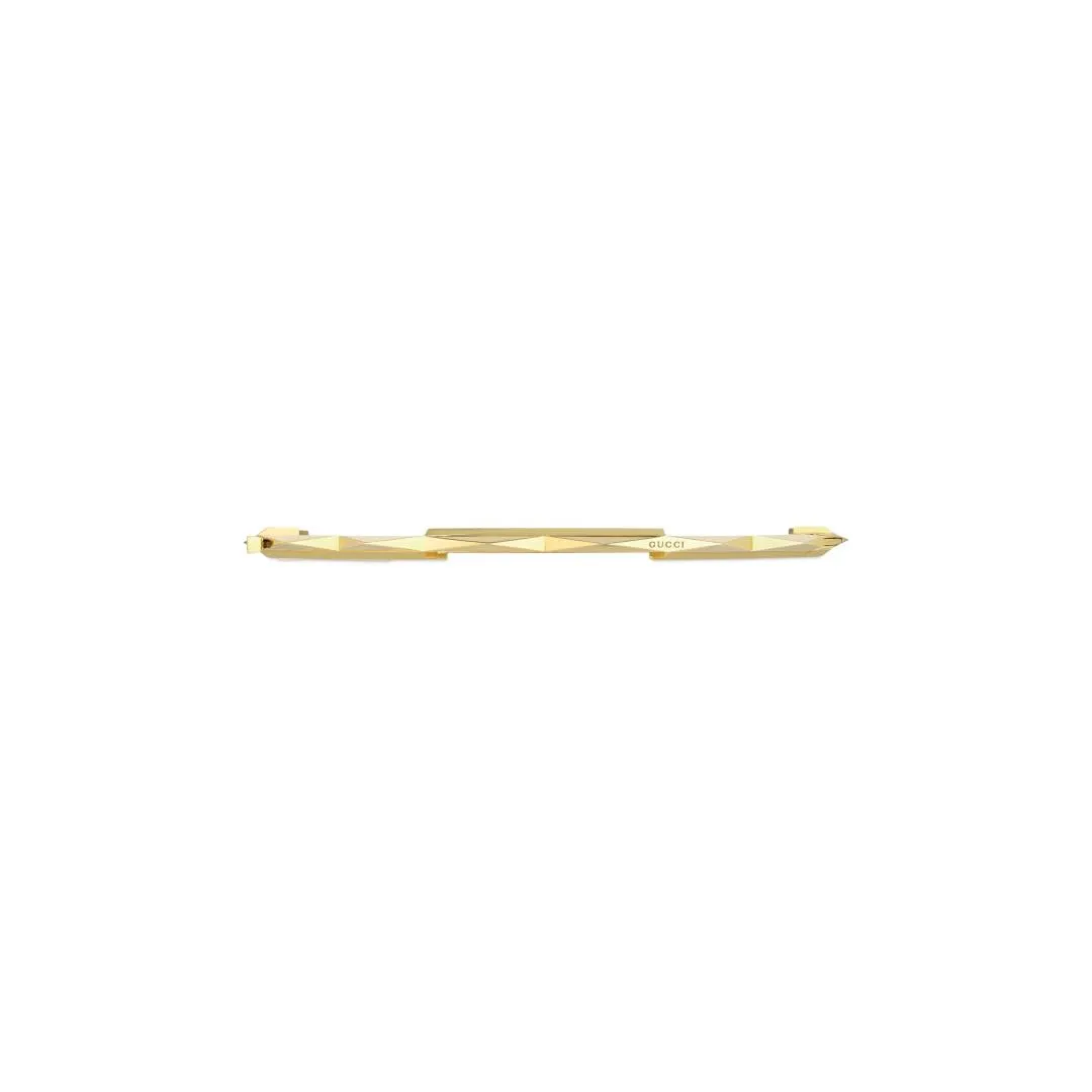 Gucci Link to Love 18ct Yellow Gold Studded 4mm Bangle D
