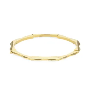 Gucci Link to Love 18ct Yellow Gold Studded 4mm Bangle D