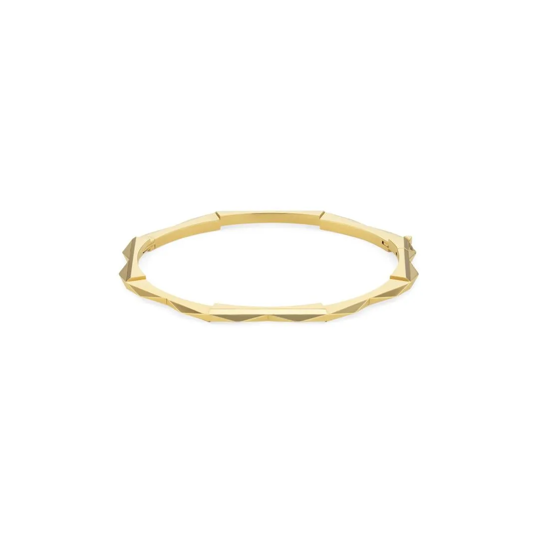 Gucci Link to Love 18ct Yellow Gold Studded 4mm Bangle D