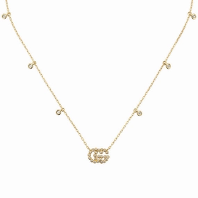Gucci GG Running 18ct Yellow Gold Diamond Necklace D