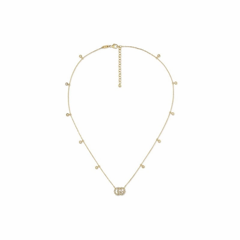 Gucci GG Running 18ct Yellow Gold Diamond Necklace D