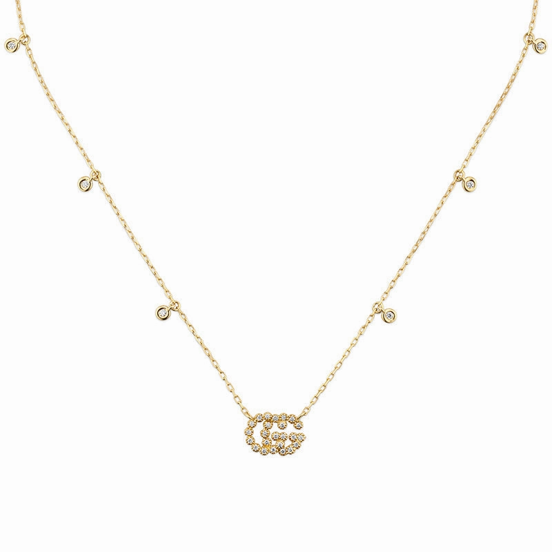 Gucci GG Running 18ct Yellow Gold Diamond Necklace D