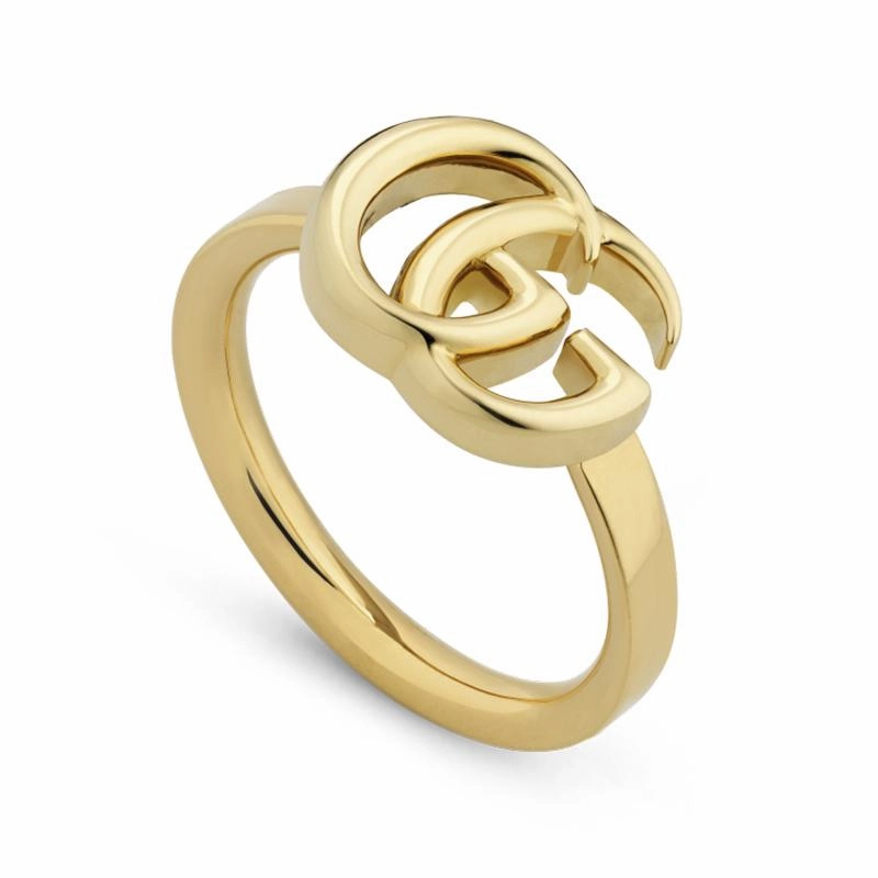 Gucci GG Running 18ct Yellow Gold Thin Ring D