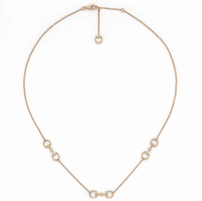 Gucci Horsebit 18ct Rose Gold and Diamond 3 Necklace