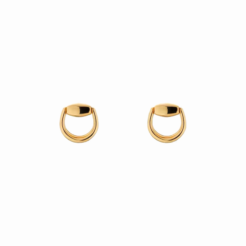 Gucci Horsebit 18ct Yellow Gold Stud Earrings
