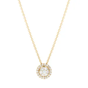 Hans D Krieger 18ct Rose Gold 0.26ct Diamond Round Cluster Pendant