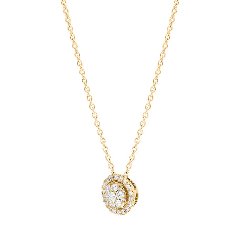 Hans D Krieger 18ct Rose Gold 0.26ct Diamond Round Cluster Pendant