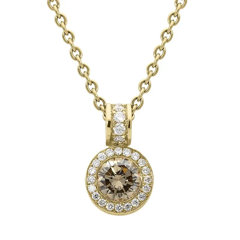 Hans D. Krieger 18ct Rose Gold 0.45ct Brown Diamond Necklace D