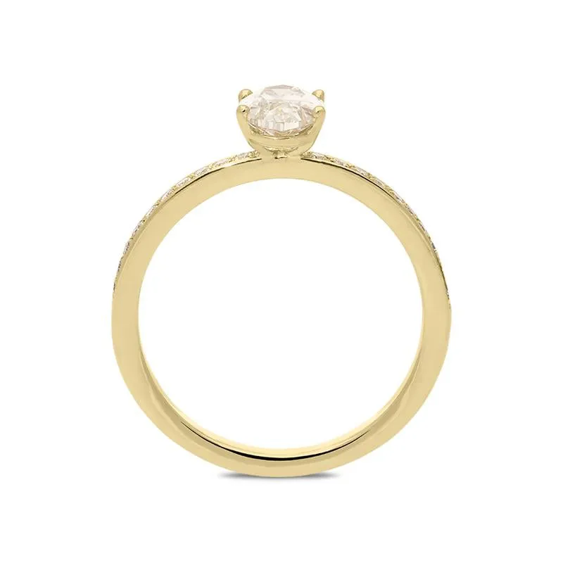 Hans D. Krieger 18ct Rose Gold 0.83ct Yellow Diamond Ring