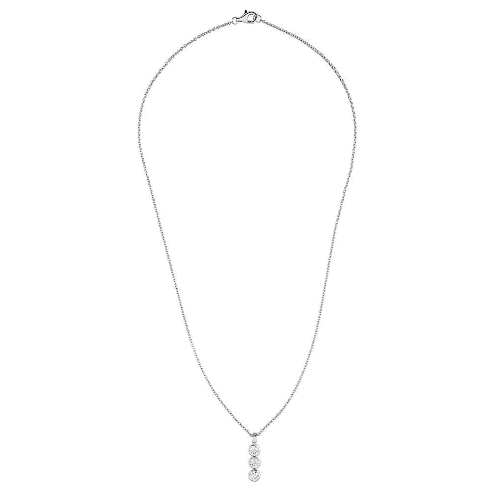 Hans D. Krieger 18ct White Gold 0.85ct Diamond Triple Drop Necklace