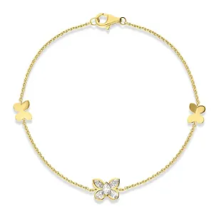 Hans D. Krieger 18ct Yellow Gold 0.45ct Diamond Butterfly Bracelet