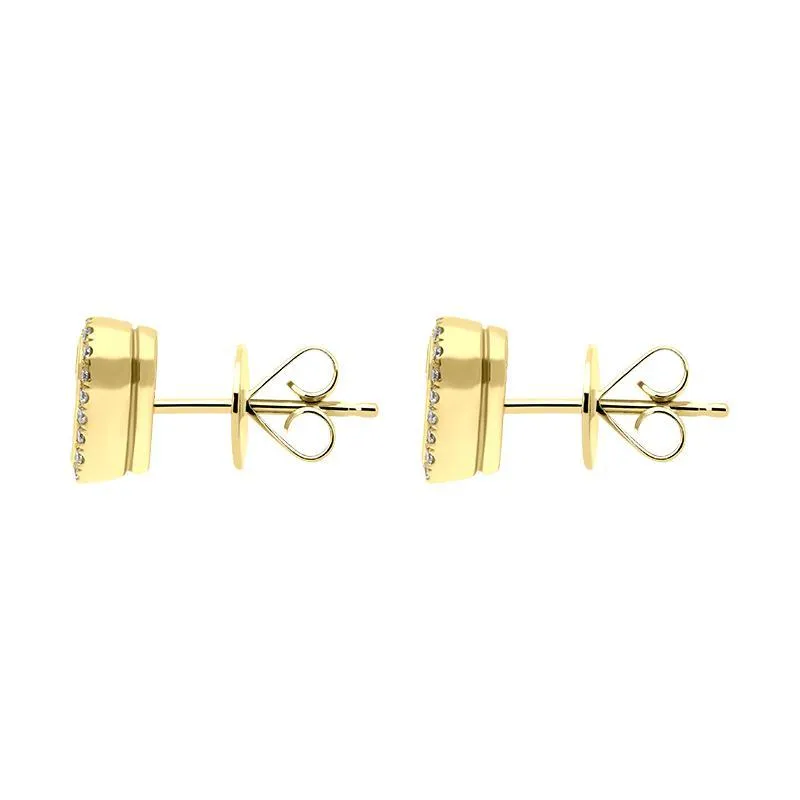 Hans D. Krieger 18ct Yellow Gold 1.19ct Diamond Heart Stud Earrings
