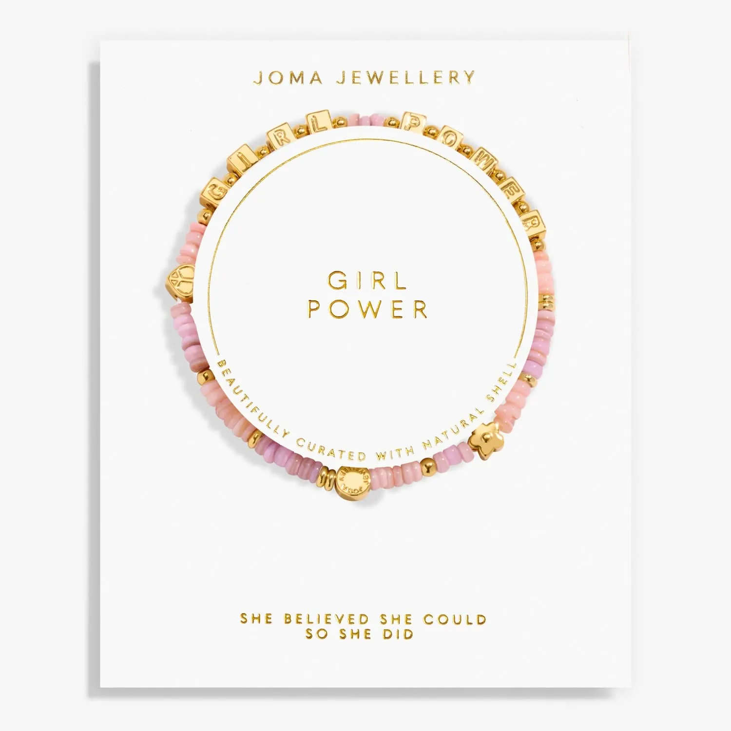 Happy Little Moments Girl Power Gold Plated Bracelet 8255