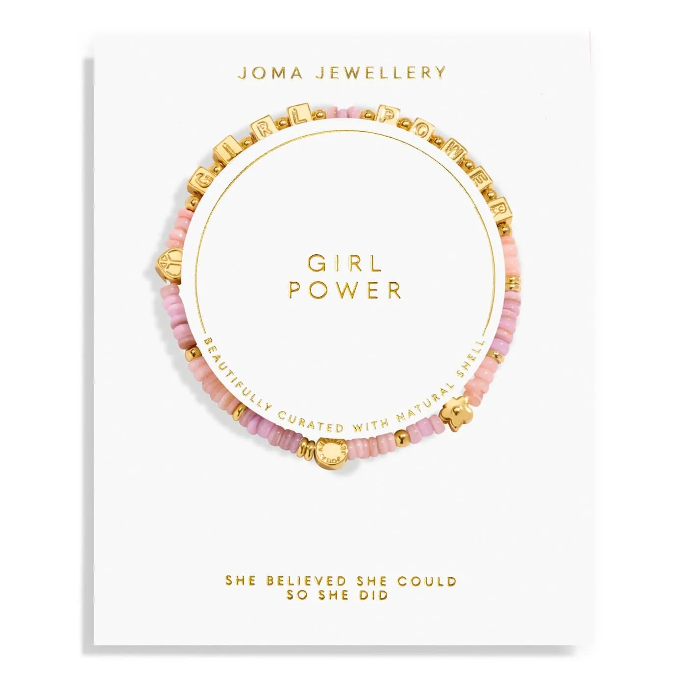 Happy Little Moments Girl Power Gold Plated Bracelet 8255