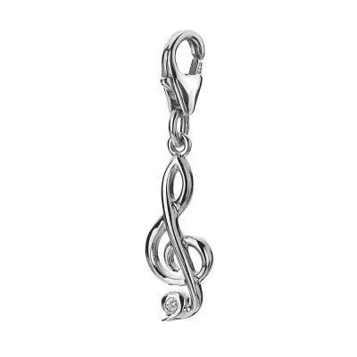 Hot Diamond Treble Clef Sterling Silver Charm