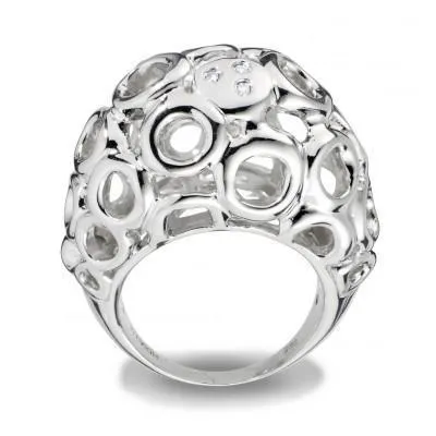 Hot Diamonds Bali Sterling Silver Bubble Ring D