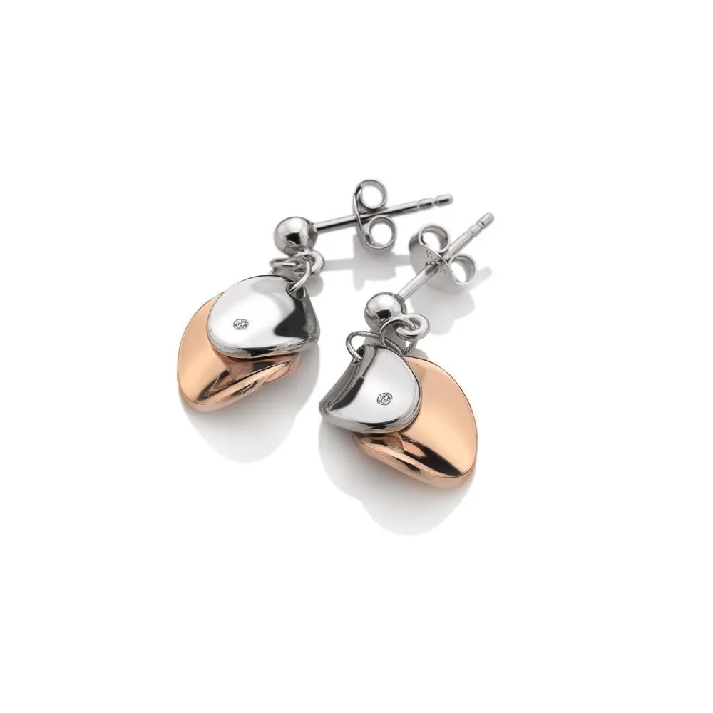 Hot Diamonds Blossom Sterling Silver Rose Gold Earrings